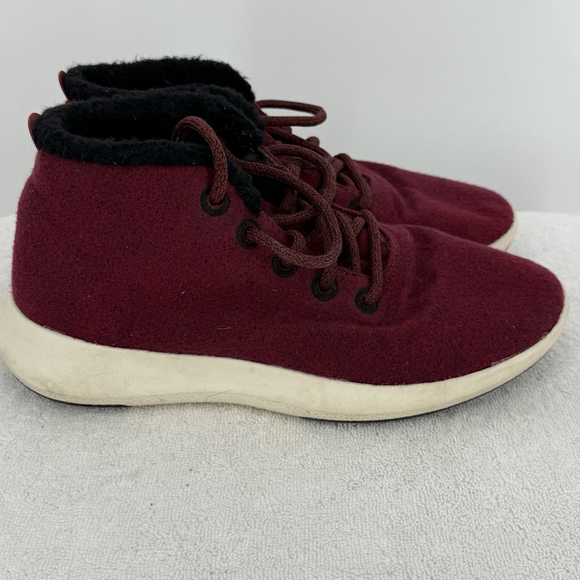 Allbirds Wool Runner-up Mizzle Fluff Sneaker Boots Red White Sole Size 10 Men’s